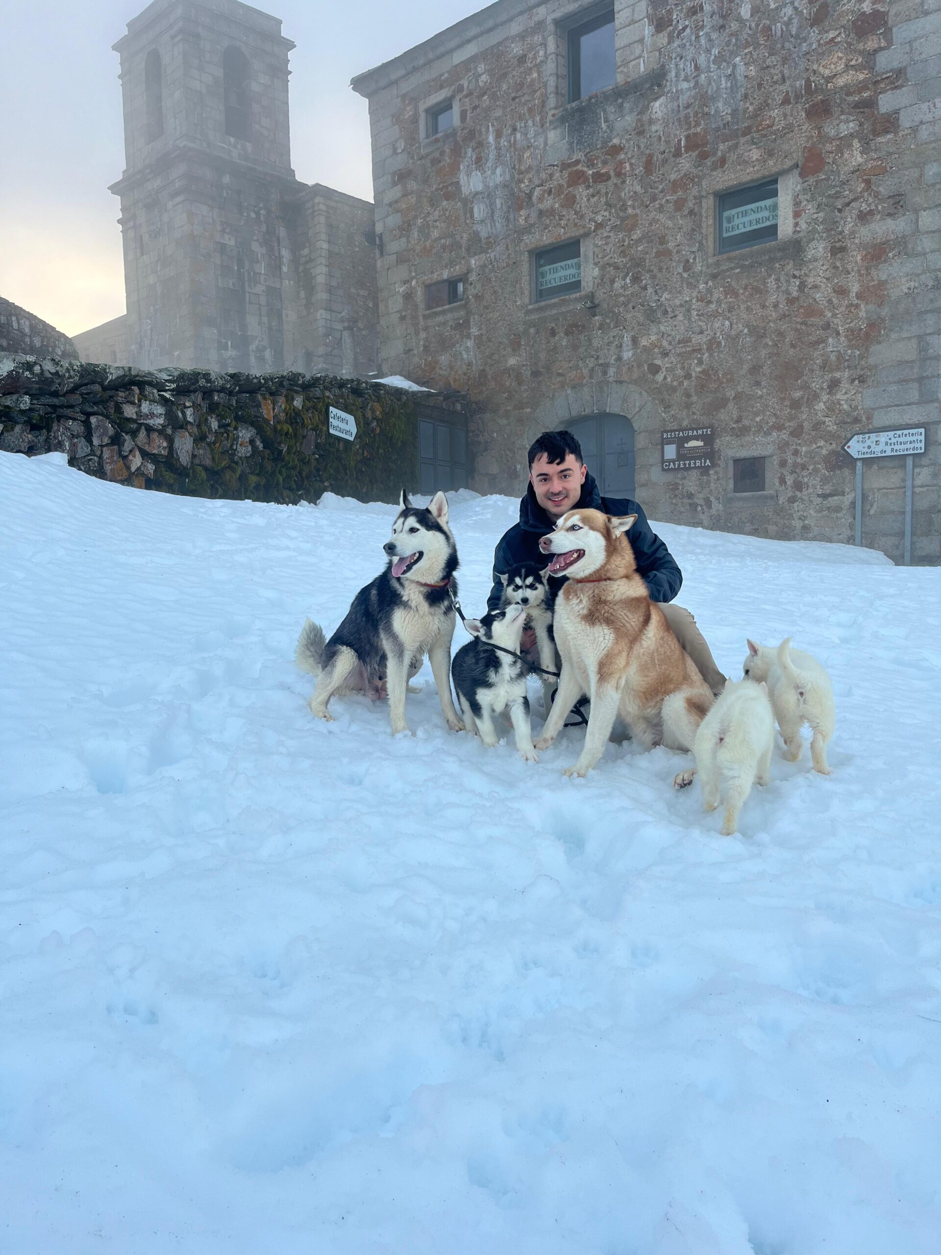 Nuestra familia con Huskys